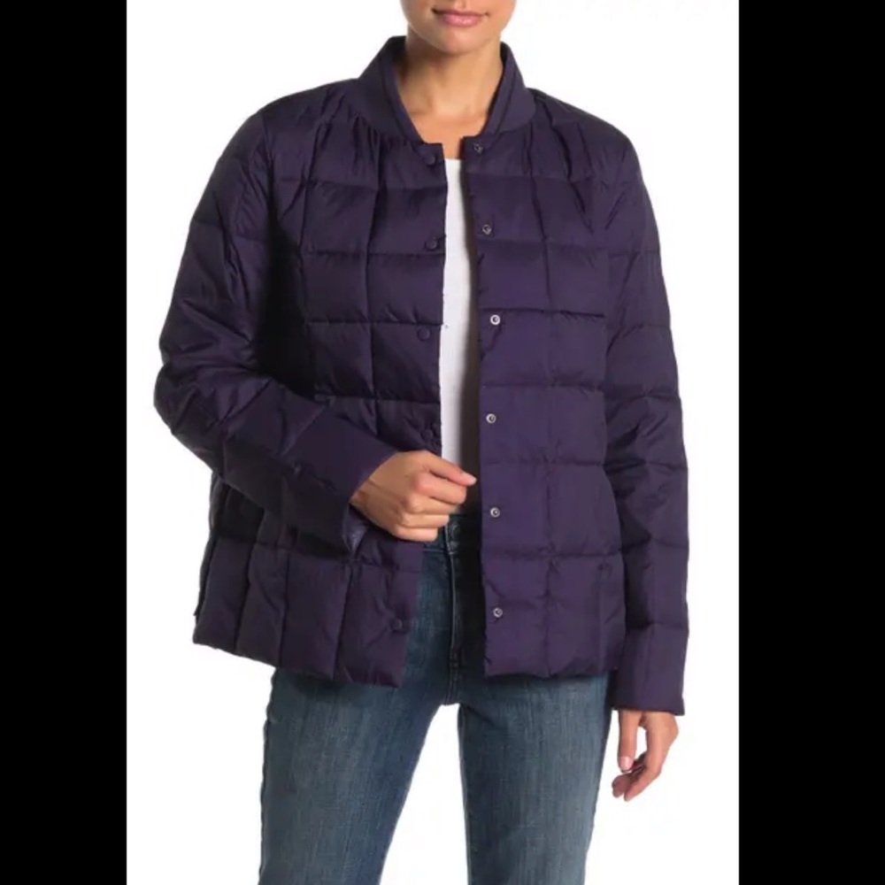 Trina Turk Solid Puffer Down Down Jacket